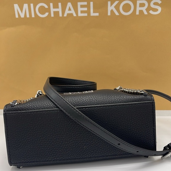 Michael Kors Women's Mina Sm Belted Chain Crossbody Bag - Black - Shoulder Bags - Picture 6 of 16